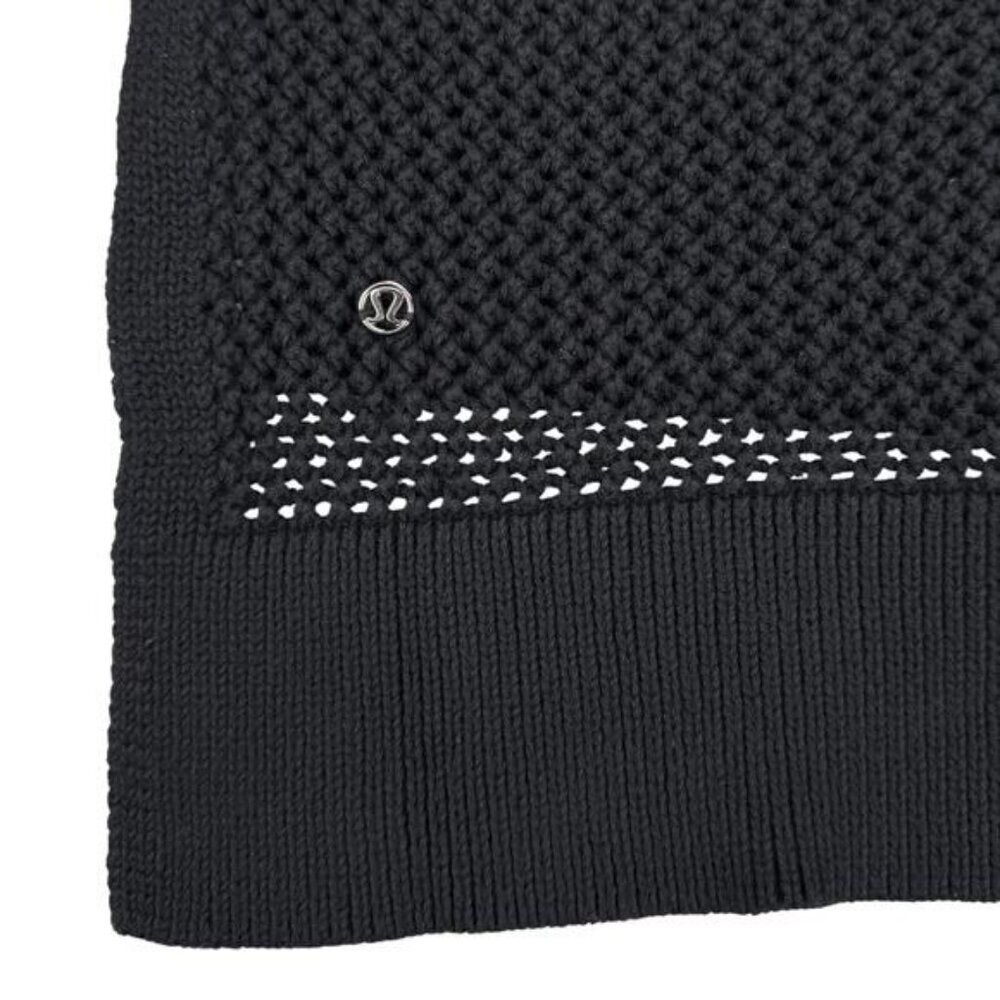 Lululemon Simply The Vest Primo Cotton Yarns In Black Size 4 - Picture 6 of 6